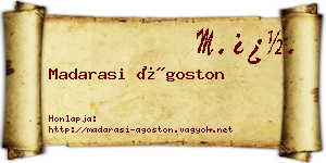 Madarasi Ágoston névjegykártya